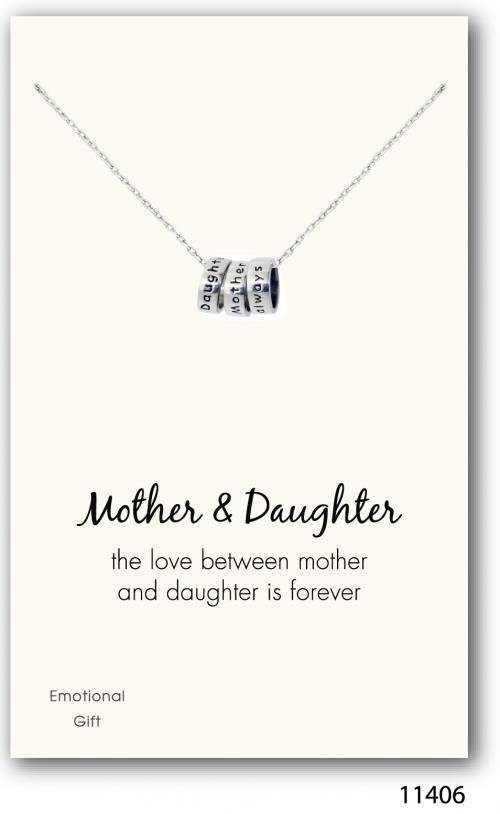 Mother&Daughter always silver pendant